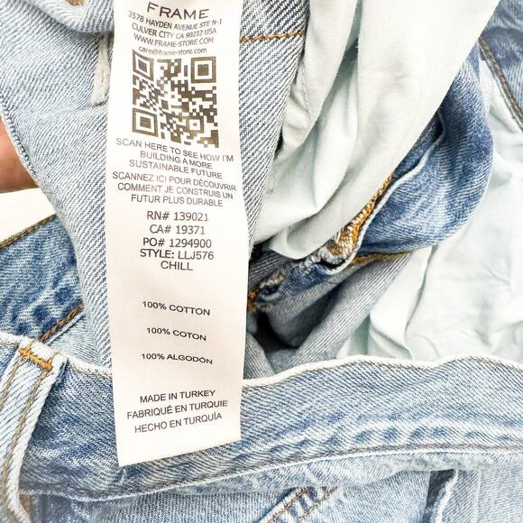 Frame Lounge Organic Cotton Jogger Jeans In Light Blue Wash Chill Size 28 LLJ576 - Picture 6 of 7